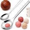 SRXY 2027 Upgraded Stainless Steel Meatball Maker Spoon Tool, Non-Stick Meatball Scoop Ball Maker with Long Handle, Mess-Free Meatball Shaper Tool for Kitchen (1SET spoon)