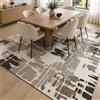 Zahiali Tappeto Salotto Moderno Astratto Beige e Marrone, Lavabile in Lavatrice e Antiscivolo TPR, Pelo Corto Morbido per Soggiorno e Camera da Letto (300 x 400 cm)