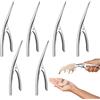 Belle Vous Strumenti Pulisci Gamberi - Set di 5 - Attrezzi Sbuccia Crostacei Multifunzione - Set di Sgusciatori in Acciaio Inossidabile per Frutti di Mare