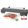 Emerio Macchina sottovuoto con dotazione di alta qualità, macchina per sottovuoto con rotolo di pellicola da 3 m + 5 sacchetti (20 x 30 cm) | con rotolo di pellicola di sospensione + taglierino |