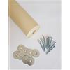 TUTTOPERGOLE Copertura con Fasce in PVC Pieno Adatte per strutture in Legno (Cm 530 X Cm 60, Avorio)