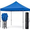 BRICOZONE Gazebo Professionale 3x3 Metri Pieghevole Impermeabile Struttura In Acciaio Rinforzata Telo Oxford 1200D PVC Protezione UV Sacche Zavorra Picchetti Corde E Borsa Custodia Giardino (BLU)