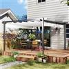 DecHome - Pergola esterno in Alluminio/Poliestere Dimensioni 4x4 m colore Bianco
