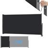 MAYTIIMO Tenda laterale estensibile, protezione visiva, protezione UV, oscurante, protezione dal vento, rullo laterale in poliestere, per balcone e terrazza, 140 x 300 cm, antracite
