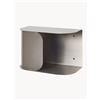 Nobodinoz Comodino da parete in acciaio inox Brushy - Argento