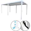 EuroGarden Pergola bioclimatica eurogarden atena con apertura a manovella in alluminio bianco 3x6x2,5 mt