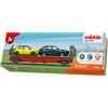 Märklin My World 44125 H0 - Carrello con rampa di carico pieghevole e attacchi magnetici, inclusi modelli di auto rimovibili in metallo, 18,5 cm, dai 3 anni in su
