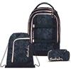 Satch Set di 3 zaini per la scuola, con astuccio e sacca sportiva, Midnight Jungle, 45 x 30 x 27 cm, Moderno, ergonomico