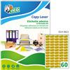 TICO Etichetta adesiva GL4 ovale oro satinata 100fg A4 36x21mm (60et/fg) Tico GL4-3621