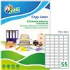 TICO Etichetta adesiva PG4 bianca lucida 100fg A4 36x22mm (55et/fg) Tico PG4-3622