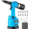 VEVOR Kit Rivettatrice Pneumatica Automatica per Inserti Filettati, 2549 kg, 13 Mandrini SAE e Metrici, Forza di Trazione 2549 kg, Utensile Pneumatico per Auto, Edilizia e Produzione Industriale