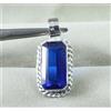 Ciondolo Design Raro Certificato Pietra Tanzanite Taglio Smeraldo 17.50 Ct