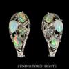egemdiamond Orecchini In Argento Sterling 925 Con Opale A Pera Flash Completo 6x4mm Gioielli