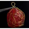 146.80 CT Naturale Arancione Zaffiro Design Stile Grezzo Ciondolo Nuovo Stock