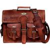 Fatto a mano Borsa Tracolla Uomo Cuoio Vintage Marrone Uomo 13x18 Laptop Valigetta