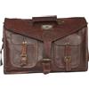 Fatto a mano Borsa Uomo Marrone Boho in Pelle Borsetta Satchel 4 Tasche Tracolla Laptop Nuova
