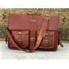 Fatto a mano Borsa A Spalla In Pelle Da Uomo 18 Pollici Messenger Briefcase (4 Tasche)