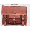 Fatto a mano Borsa Postino Vintage 25" Pelle Vera Bull Uomo 9X11X3-14X18X6 Pollici Marrone