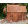 Fatto a mano Borsa A Tracolla In Pelle Vintage Per Laptop Messenger Da Uomo Con Doppia Tasca