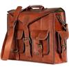 Fatto a mano Borsa A Tracolla Da Uomo In Vera Pelle Vintage Per Laptop E Affari 18"