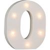 ootb Out of the blue Lampada Blue, lettera O in legno, con 6 LED
