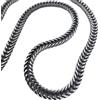MEDUSA Collana in acciaio invecchiato, maglia "spiga" piatta -