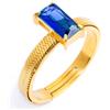 MARLU' Anello con zircone baguette (S) - DORATO