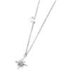 MARLU' Collana rosa dei venti pendente 10mm e zircone - ARGENTO/ACCIAIO