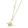 MARLU' Collana rosa dei venti pendente 15mm e zircone - DORATO