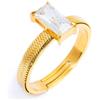MARLU' Anello con zircone baguette (M) - DORATO