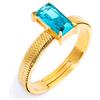 MARLU' Anello con zircone baguette (S) - DORATO