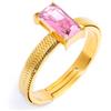 MARLU' Anello con zircone baguette (M) - DORATO
