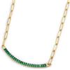 MARLU' Collana tennis centrale cristalli baguette - DORATO