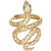 MEDUSA ANELLO SERPENTE IN ARGENTO 925 - DORATO