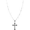 MEDUSA Girocollo in argento 925 ossidato con croce da uomo -