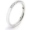 MARLU' Anello veretta Marlù Sparkles donna acciaio con zirconi e smalto bianco (16) - ARGENTO/ACCIAIO