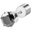 MARLU' Mono Orecchino a lobo con zircone 5mm - ARGENTO/ACCIAIO