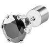 MARLU' Mono Orecchino a lobo con zircone 6mm - ARGENTO/ACCIAIO