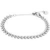 MARLU' Bracciale catena a foglia chevron - ARGENTO/ACCIAIO