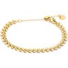 MARLU' Bracciale catena a foglia chevron - DORATO