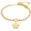 MARLU' Bracciale catena a sfere con stella - DORATO
