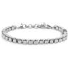 MARLU' Bracciale catena box con trama - ARGENTO/ACCIAIO