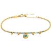 MARLU' Bracciale catena chicco di riso con sole pendente - ARGENTO/ACCIAIO