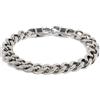 MARLU' Bracciale catena grumetta 10mm - ARGENTO/ACCIAIO