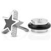 Mono orecchino in acciaio Black Star - ARGENTO/ACCIAIO