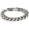 MARLU' Bracciale catena grumetta 12 mm - ARGENTO/ACCIAIO