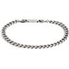 MARLU' Bracciale catena grumetta 4mm - ARGENTO/ACCIAIO