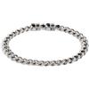 MARLU' Bracciale catena grumetta 6mm - ARGENTO/ACCIAIO