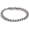 MARLU' Bracciale catena grumetta 8mm - ARGENTO/ACCIAIO