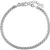 MEDUSA BRACCIALE CATENA GRUMETTA SOTTILE IN ARGENTO 925 - STILE E CARATTERE QUOTIDIANO - ARGENTO/ACCIAIO